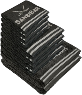 Sansibar Sylt Handtuch Set Sansibar Frottier-Serie Doubleface Set Nr. 3, (Set, 10-St), it hochwertig gewebtem Sansibar Logo, in Doubleface-Optik
