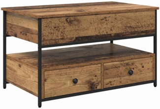 vidaXL Couchtisch mit Schubladen Altholz 85 x 50 x 50 cm Holzwerkstoff 883055