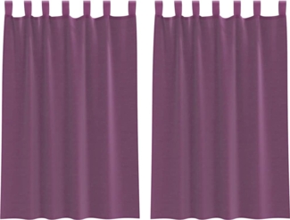 vidaXL Voile Vorhänge mit Schlaufen 2 Stk. Violett 140x175 cm 4102292