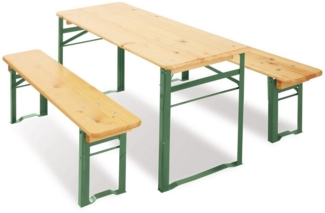 Pinolino 'Sepp' 3-tlg. Kinderfestzeltgarnitur, Massivholz natur, 110 x 54 x 40 cm
