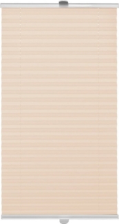 DomDeco Plissee 45x100 cm Vanille, ohne Bohren, Klemmfix, Sicht- und Sonnenschutz, ohne Bohren, Klemmfix, Fixmaß, Klemmträger