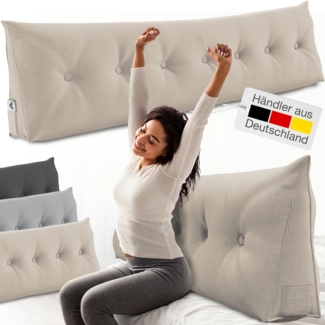 Bett- und Rückenstützkissen >Sand< 200cm