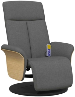 vidaXL Massage Relaxsessel Dunkelgrau 79 x 87 x 104,5 cm Stoff 42018593