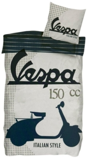 SkyBrands Wendebettwäsche VESPA ROLLER 135 x 200 cm Bettgarnitur Renforce Wende-Bettwäsche, Renforcé, 100% Baumwolle