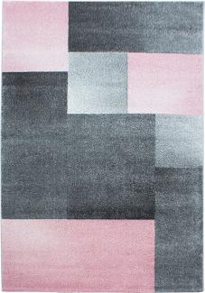 Kurzflor Teppich Luigi rechteckig - 120x170 cm - Pink