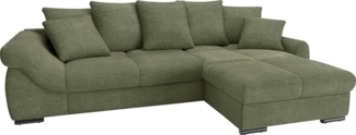 Mr. Couch Ecksofa Livorno DuraFlex L-Form, inkl. Hochschläfer-Bettauszug, XL-Bettkasten weiß beschichtet