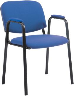 Besucherstuhl Ken PRO Stoff blau