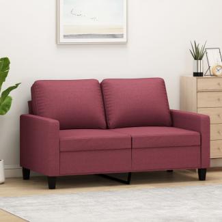 vidaXL 2-Sitzer-Sofa Weinrot 120 cm Stoff