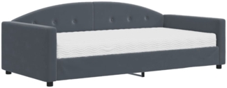 vidaXL Tagesbett mit Matratze Dunkelgrau 100x200 cm Samt 3197285