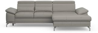 sit&more Ecksofa Cabrio L-Form, B: 295 cm, mit Sitztiefen-, Arm- & Kopfteilverstellung, 2 Nierenkissen, Federkern, optional Bettfunktion und Stauraum