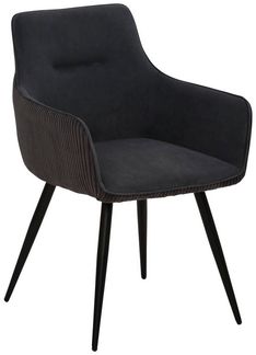 HELA Esszimmerstuhl LISA (Set, 2 St), Armlehnstuhl, moderner Materialmix: Cord und Samtvelours