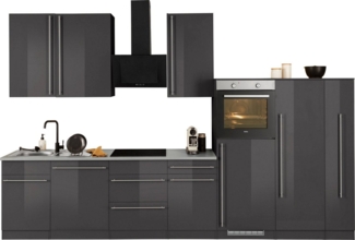 wiho Küchen Küchenzeile Chicago, mit E-Geräten, Breite 360 cm