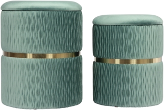 Hocker Atama 100 Türkis 2er-Set