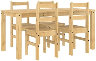vidaXL 5-tlg. Essgruppe Panama Massivholz Kiefer 3345179