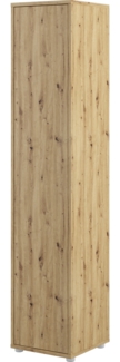 MEBLINI Schrank für Schrankbett Bed Concept - Hochschrank mit Regalen - BC-21 - Artisan Eiche