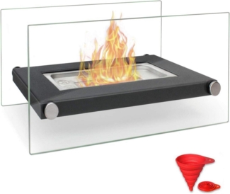 Tischkamin Tischfeuer Bio Ethanol Indoor Outdoor Löschhilfe Trichter Schwarz