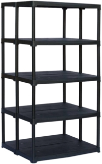 Dmora Aurelian Outdoor-Garderobe, Outdoor-Regal, Mehrzweck-Balkongarderobe, Outdoor-Schrank, 100 % Made in Italy, Anthrazit, 90 x 78 x 176 cm