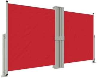 vidaXL Seitenmarkise Ausziehbar Rot 140x1200 cm 318065