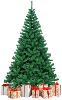JEOBEST Künstlicher Weihnachtsbaum Christbaum Kunstbaum für Weihnachtsdekoration, 1.2 /1.5/ 1.8/ 2.1/2.4M auswählbar,Grüner Stamm,mit Metall Baumständer