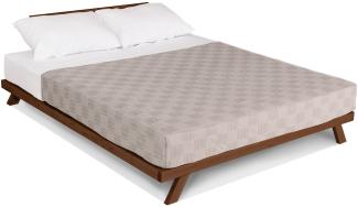 Marior HOME 'ALLEGRO' Doppelbett, 180x200, Buchenholz, Nussbaum