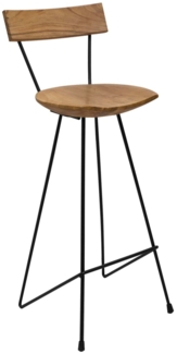 Barhocker 2 Stk. Massivholz Teak [285205]