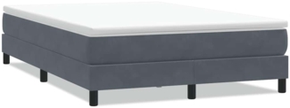 vidaXL Boxspringbett ohne Matratze Dunkelgrau 140x210 cm Samt 3315826