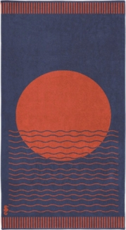 Seahorse Strandtuch Sunny Waves, Frotteevelours (1-St), 100x180, für Strand und Pool, im maritimem Style, Sonnenuntergang