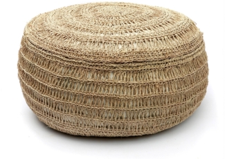 Der Sitzhocker aus Seegras - Natur - M - Natürlich - 60x60x35cm