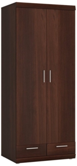 Kleiderschrank 80 cm mit 2 Türen Nussbaum IMPERIA-129