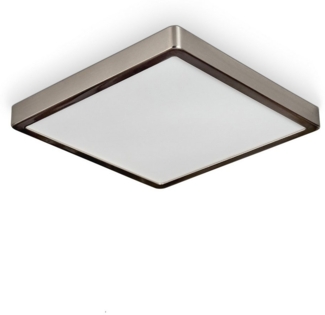 hofstein Deckenleuchte Deckenpanel aus Metall/Kunststoff in Silber/Weiß, Deckenlampe flach, LED wechselbar, 3000 Kelvin, Deckenleuchte in modernen Design, 3cm, 20 W, 2300 Lumen, 3000 Kelvin