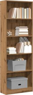 vidaXL Bücherregal Artisan-Eiche 60x24x176 cm Holzwerkstoff 857829