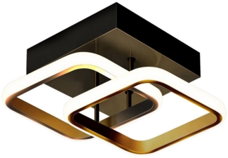 Senmudi Deckenleuchte Deckenlampe,Modern led deckenleuchte,28cm,12W, 6000K,Dreifarbig lampen, Quadratisch, LED fest integriert, Tageslichtweiß, Bierfarbe, Neutralweiß, Kaltweiß, Badezimmer lichtregulierbar,für Wohnzimmer, Schlafzimmer,Kinderzimmer