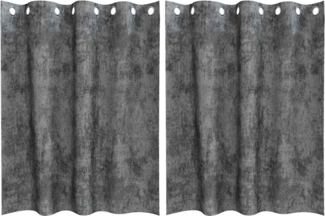 vidaXL Samtvorhänge mit Vorhängen 2 pcs Grau 140 x 140 cm Samt 4107653