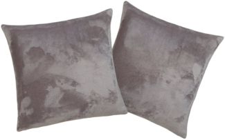 my home Dekokissen Jil, aus super weichem Kuschelfleece, Kissenhüllen ohne Füllung, 2 Stück