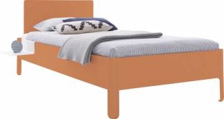 NAIT Einzelbett farbig lackiert 120 x 200cm Mit Kopfteil Apricotbraun