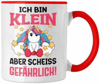 Trendation Tasse Trendation - Klein Aber Sch Gefährlich Lustige Einhorn Tasse mit Spruc
