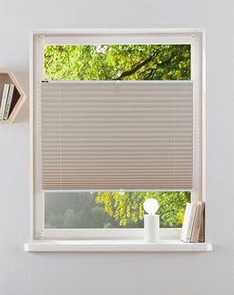 OTTO home Plissee LAHOLM, Lichtschutz, ohne Bohren, verspannt, Klemmfix, Fixmaß, Bestseller mit über 3500 4,5-Sterne-Bewertungen, Klemmträger
