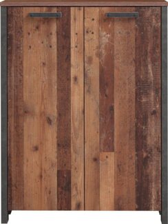 FORTE Clif Schrank, Holzwerkstoff, Grau/Braun, 86,7 x 115,1 x 41,6 cm