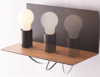 Luce Design Flash AP NER Wandleuchte 1-flammig ECO Light schwarz holz