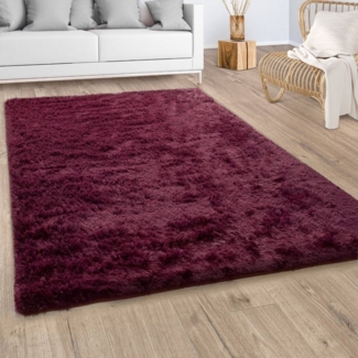 Paco Home Hochflor-Teppich Silky 591, rechteckig, Höhe: 37 mm, Uni-Farben, besonders weich und kuschelig, Kundenliebling