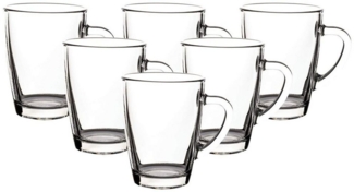 Van Well Kaffeebecher Teebecher Glasbecher 300 ml 6er Set