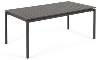 Nosh Zaltana ausziehbarer Outdoor-Tisch aus Aluminium mattschwarzer 180 (240) x 100 cm