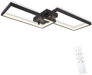 ZMH LED Deckenleuchte Wohnzimmer Modern Deckenlampe Dimmbar mit Fernbedienung Büro, Augenschutz, Einfache Installtion, LED fest integriert, 3000-6500K, Schlafzimmerlampe aus Metall für Esszimmer Flur