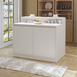 Roomart Kücheninsel CORTADO, (Bartisch, Küchentish), •Weiß • Eiche • Weiß-Eiche • Anthrazit-Eiche