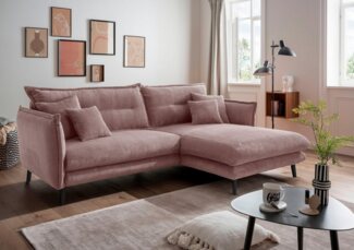 INOSIGN Ecksofa Lazio, zwei verschiedene Fußfarben wählbar