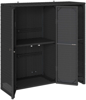 vidaXL Aufbewahrungsschrank mit Regal Schwarz 100 x 36 x 102 cm Rattan 4103821