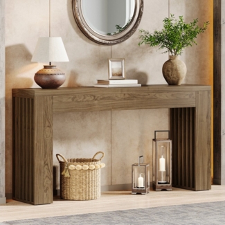 Tribesigns Konsolentisch rechteckiger Sofatisch hinter der Couch, Bauernhoftisch für Eingang