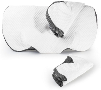 Esun Kopfkissen Orthopädisches Kissen, Kopfkissen Nackenschmerzen aus Memory Foam, Füllung: Rückstellschaum, Seitenschlafer, Rückenschlafer, Bauchschlafer, Kissen vom OEKO-TEX® und CertiPUR Getestet, Kopfkissen für Seiten Rücken Bauchschläfer (65.8 x 3...