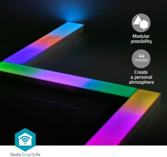 Nedis SmartLife Dekorative LED Wandstange Wi-Fi RGBIC/Warmweiss Android™ / IOS, Rgb