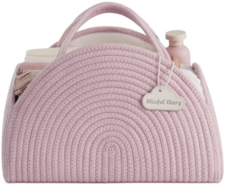 Coonoor Allzweckkorb Tragbarer Allzweckkorb, Baby Windeltasche, Windelaufbewahrungskorb, Geflochtener Aufbewahrungskorb